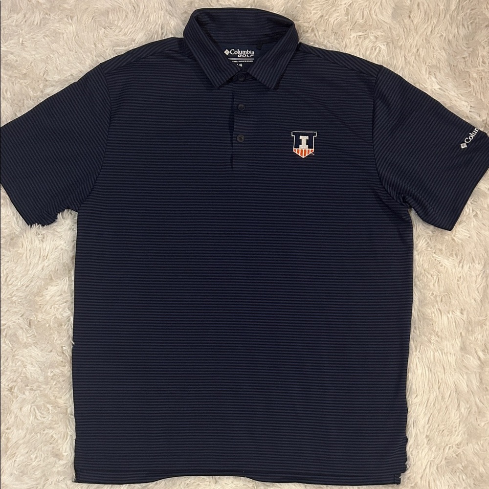 University of Illinois - Columbia Men's Dark Blue Polo with Logo - NWOT - Picture 3 of 7